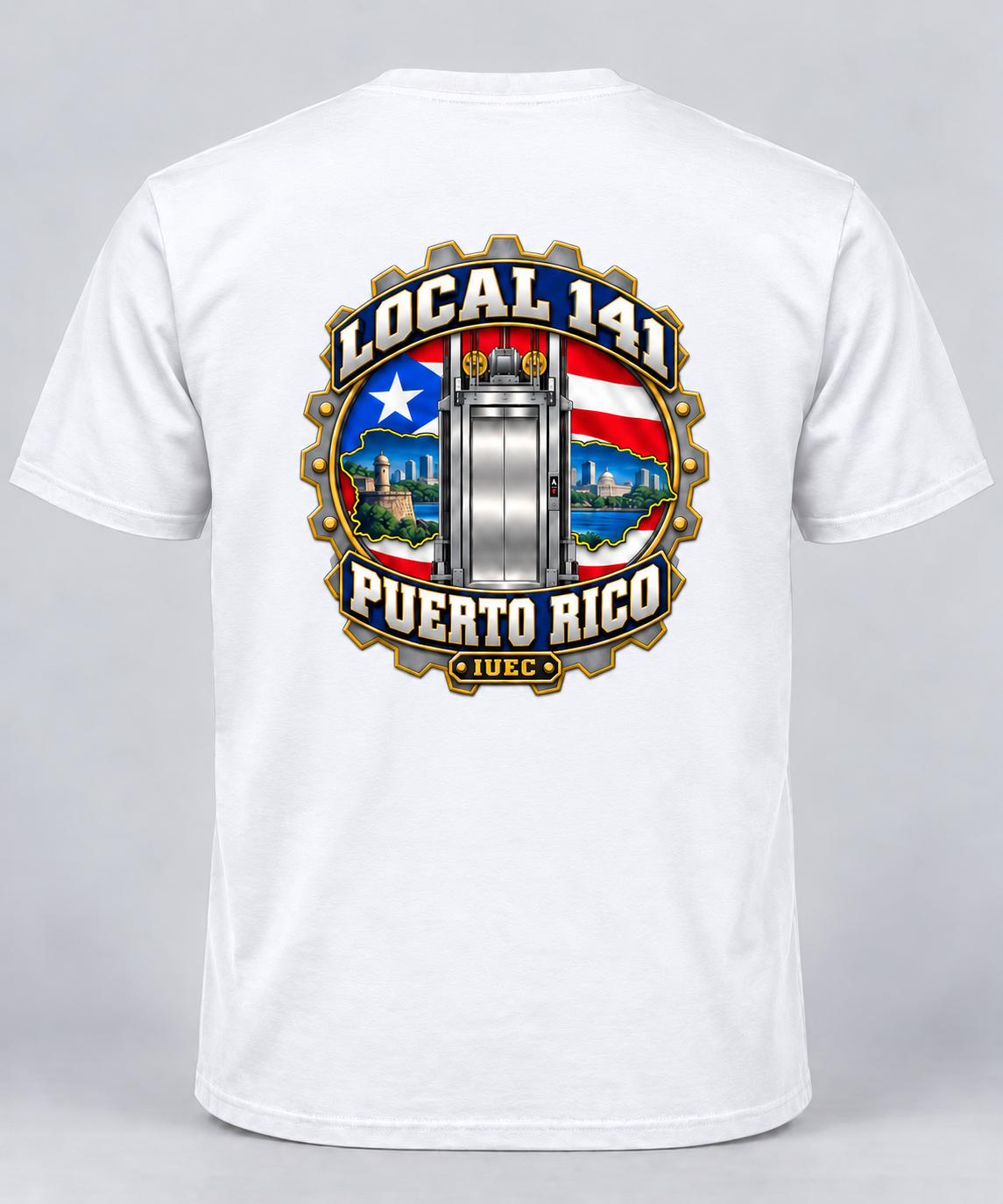 Local 141 — White Shirt, Full back design
